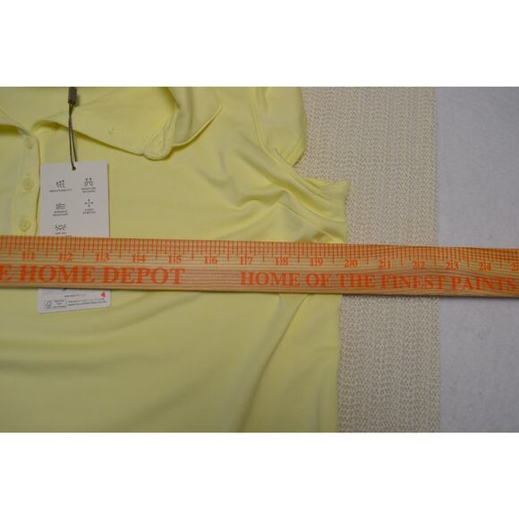 Walter Hagen Women's Polo Shirt UPF 50+ Flutter Sleeve Yellow Golf Top Stretch - Picture 8 of 9